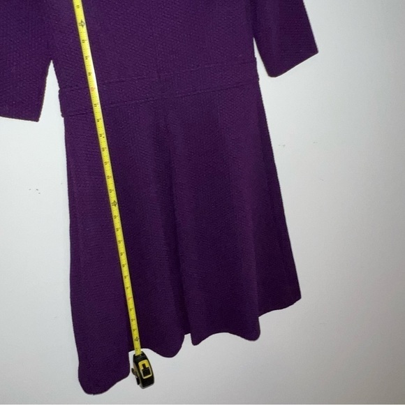 NEW Chaps Women's Textured Fit & Flare Dress Beetroot Size 10 - Picture 9 of 11